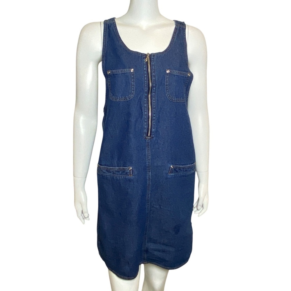 Avon Style Denim Jean Mini Dress Womens Size S
